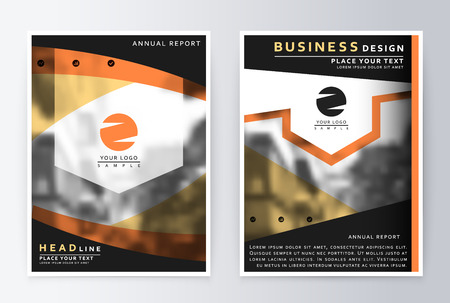 Layout design template, annual report brochure. Business flyer design templateのイラスト素材