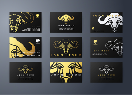 Buffalo elegant card for design vector illustration.のイラスト素材