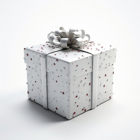 Isolated on white background Christmas gifts box. Merry Christmas and Happy new year. Festive design with decorative elements. holiday season. generative aiの素材