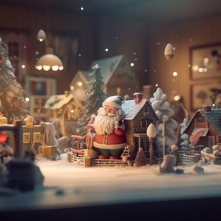 Merry Christmas and Happy new year. Festive design with decorative elements. holiday season. Greeting card, banner, poster. generative aiの素材