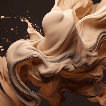 Abstract oil painted background. Gradient mix oil paint. Texture paint. generative aiの素材