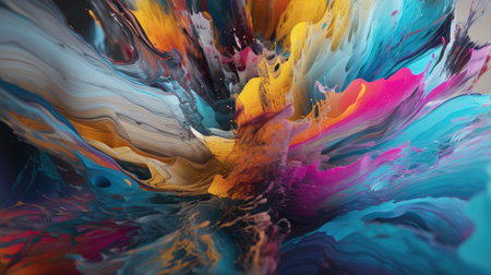 Abstract oil painted background. Gradient mix oil paint. Texture paint. generative aiの素材