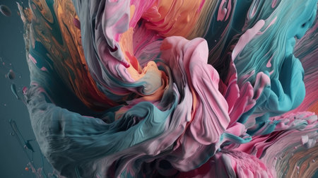 Abstract oil painted background. Gradient mix oil paint. Texture paint. generative aiの素材