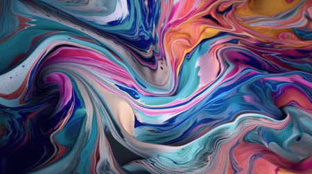 Abstract oil painted background. Gradient mix oil paint. Texture paint. generative aiの素材