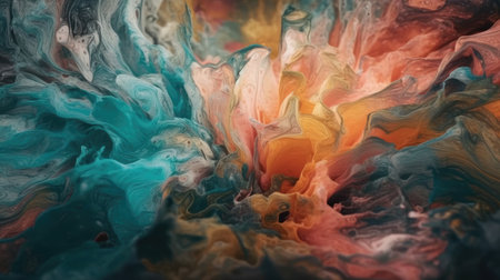 Abstract oil painted background. Gradient mix oil paint. Texture paint. generative aiの素材