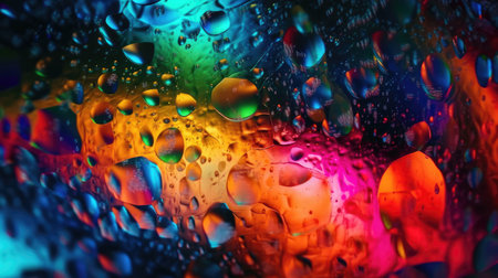 Abstract Mix Hologram and neon, vibrant metallic colors background. generative aiの素材