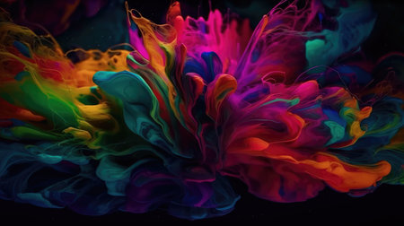 Abstract oil painted background. Gradient mix oil paint. Texture paint. generative aiの素材