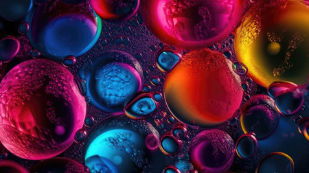 Abstract Mix Hologram and neon, vibrant metallic colors background. generative aiの素材