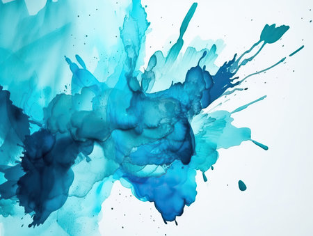 Watercolor splash. Bright watercolor stain drips. Abstract background. generative aiの素材
