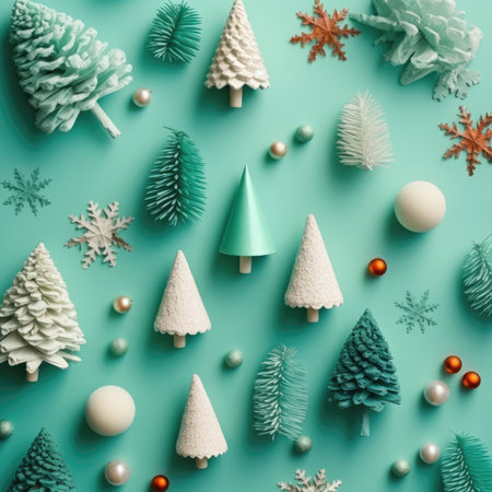 Christmas and New Year background. Festive seasonal Christmas bright background. Holiday poster and banner, greeting card. generative aiの素材