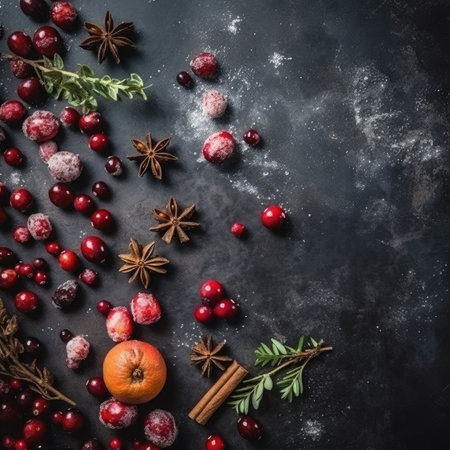 Christmas and New Year background. Festive seasonal Christmas bright background. Holiday poster and banner, greeting card. generative aiの素材