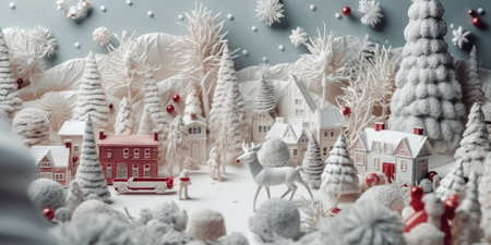 Christmas and New Year background. Festive seasonal Christmas bright background. Holiday poster and banner, greeting card. generative aiの素材