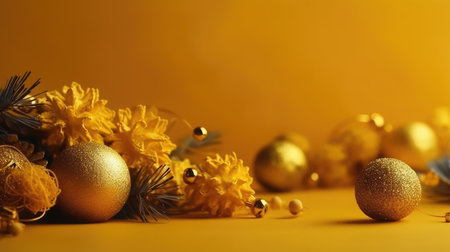 Christmas and New Year background. Festive seasonal Christmas bright background. Holiday poster and banner, greeting card. generative aiの素材