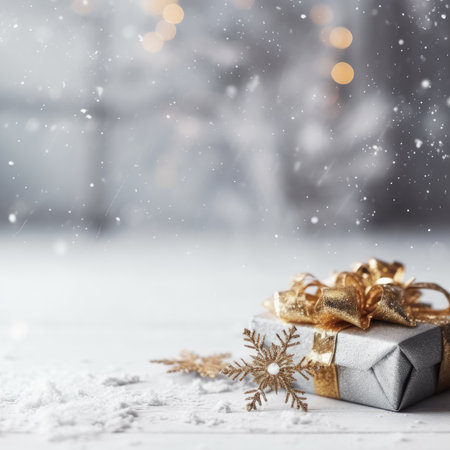 Christmas and New Year background. Festive seasonal Christmas bright background. Holiday poster and banner, greeting card. generative aiの素材