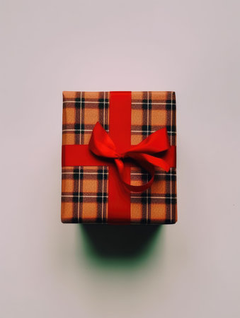 Background with gift boxes. Gift box flat top view. Poster surprise birthday, valentine's day, wedding and anniversary. generative aiの素材