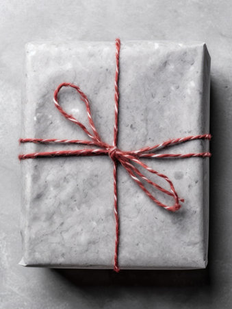 Background with gift boxes. Gift box flat top view. Poster surprise birthday, valentine's day, wedding and anniversary. generative aiの素材