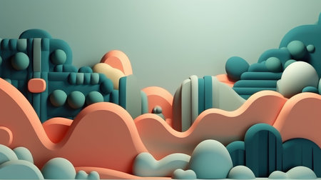 3d shape abstract modern minimal background. generative aiの素材