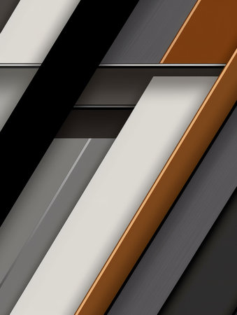 Abstract geometric background, overlapping stripes.の素材