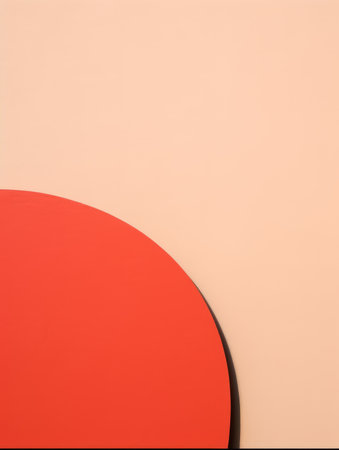 Abstract background with red and black circles. Minimalist design.の素材
