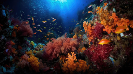 Tropical fish and corals in the Red Sea. Egyptの素材