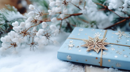 Merry christmas and happy new year. Festive background with gift boxes. Holiday surprise box. generative aiの素材