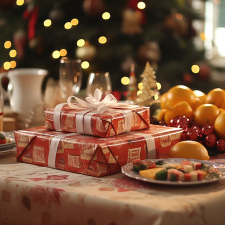 Merry Christmas and Happy new year. Festive background for Christmas holiday. Xmas holiday. Festive banner and poster, greeting card. generative aiの素材