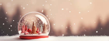 Horizontal Christmas banner, web poster, header cap for website. Merry Christmas and Happy New Year. Festive bright beautiful background. generative aiの素材