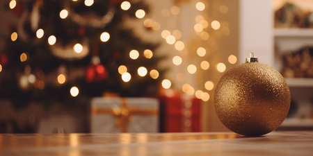 Merry Christmas and Happy New Year. Festive bright beautiful background.の素材