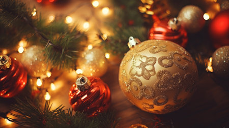 Merry Christmas and a happy new year. Festive xmas background. Holiday Christmasの素材