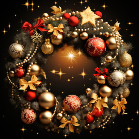 Winter Christmas and New Year backgroundの素材