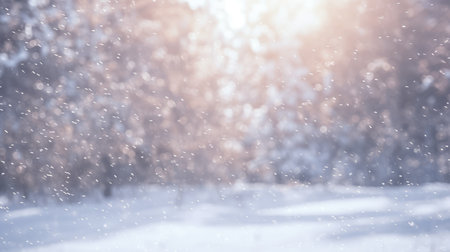 Winter snow backgroundの素材