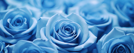 Flowers blue Roses beautiful. Background Rose flowers for the holidays Valentine's Day, Birthday, Happy Woman Day, Mother's Day. Holiday poster and bannerの素材