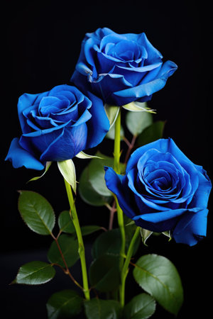 Flowers blue Roses beautiful. Background Rose flowers for the holidays Valentine's Day, Birthday, Happy Woman Day, Mother's Day. Holiday poster and bannerの素材