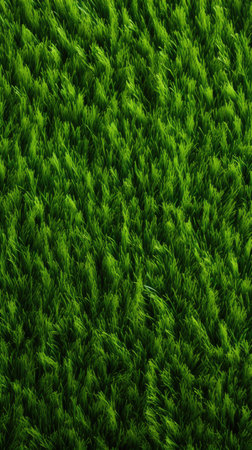 Green lawn top view. Artificial grass background grass green field texture lawn golf natureの素材