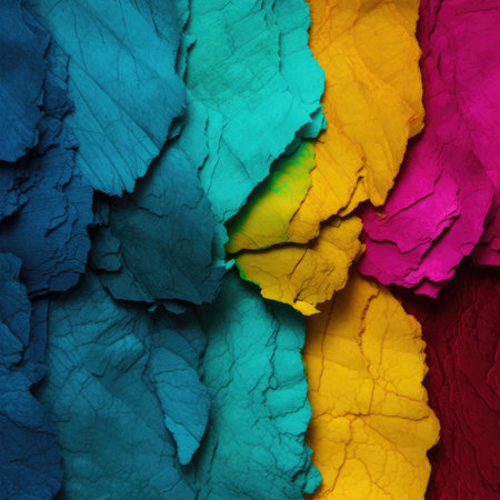 multicolored paper background, closeup of photo with soft focusの素材