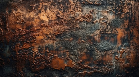 Rusty metal texture. Grunge background with space for text or imageの素材