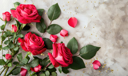 Beautiful flowers Valentine's Day. Romantic background with flowers for birthday, wedding. Spring background with flowersの素材