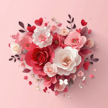Beautiful flowers Valentine's Day. Romantic background with flowers for birthday, wedding. Spring background with flowersの素材