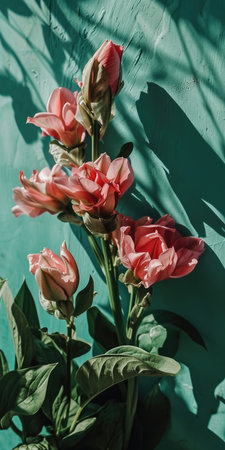 Beautiful flowers Valentine's Day. Romantic background with flowers for birthday, wedding. Spring background with flowersの素材