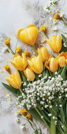 Beautiful flowers Valentine's Day. Romantic background with flowers for birthday, wedding. Spring background with flowersの素材
