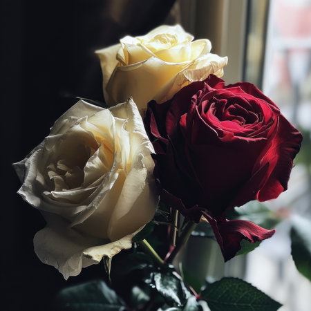 Beautiful flowers Valentine's Day. Romantic background with flowers for birthday, wedding. Spring background with flowersの素材