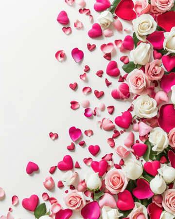 Beautiful flowers Valentine's Day. Romantic background with flowers for birthday, wedding. Spring background with flowersの素材