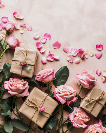 Beautiful flowers Valentine's Day. Romantic background with flowers for birthday, wedding. Spring background with flowersの素材