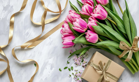 Beautiful flowers Valentine's Day. Romantic background with flowers for birthday, wedding. Spring background with flowersの素材