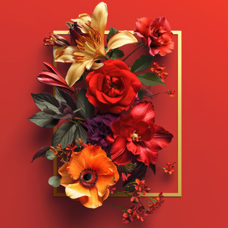 Beautiful flowers Valentine's Day. Romantic background with flowers for birthday, wedding. Spring background with flowersの素材