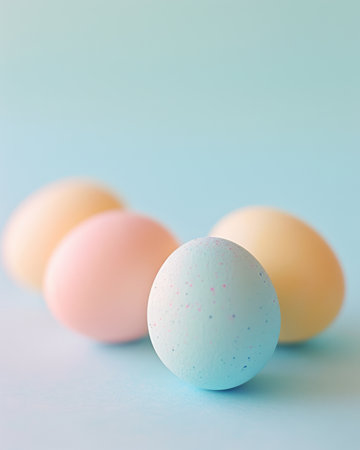 Easter egg holiday background. Easter eggs beautiful colorsの素材