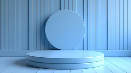 Podium in the background. Studio podium for product advertising. Stage stand. Blank podium. Display platformの素材