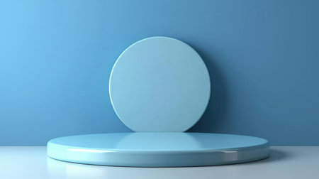 Podium in the background. Studio podium for product advertising. Stage stand. Blank podium. Display platformの素材