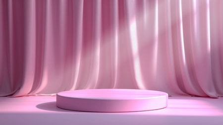 Podium in the background. Studio podium for product advertising. Stage stand. Blank podium. Display platformの素材
