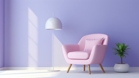 Armchair in room interior designの素材